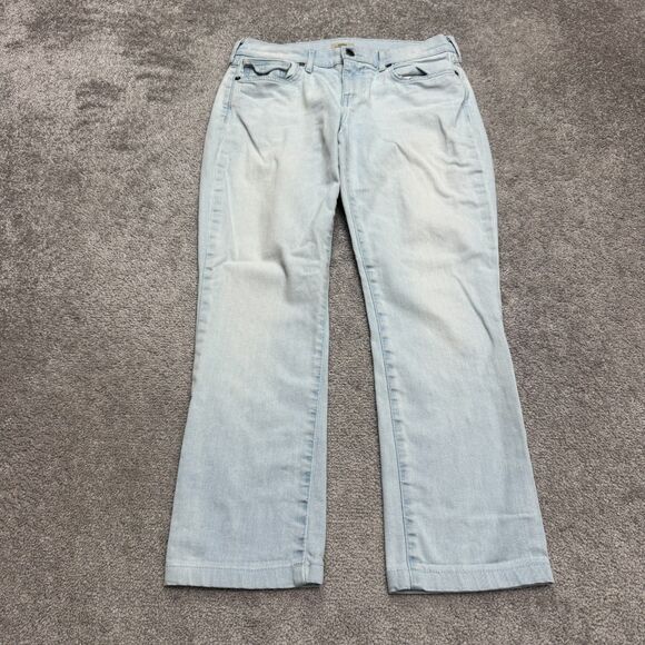 True Religion Cora Mid Rise Straight Leg Denim Jeans Womens 28 Light Wash Casual - Picture 1 of 16